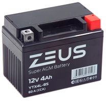 АКБ 6МТС-4 Zeus Super AGM о.п.L+ 4a/h (YTX4L-BS)